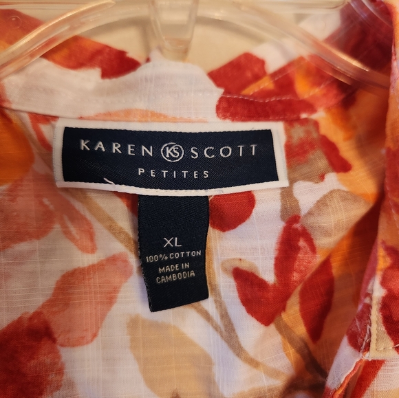 Karen Scott Petites, XL, Multi-Color Womens Blouse - Picture 2 of 6